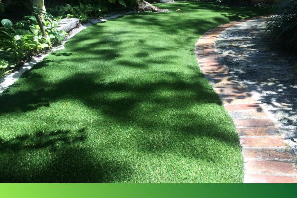 artificial grass by path
